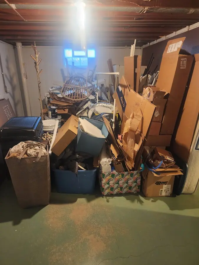 Roll-off dumpster container at job site for Concrete Dumpster Rental in New Whiteland